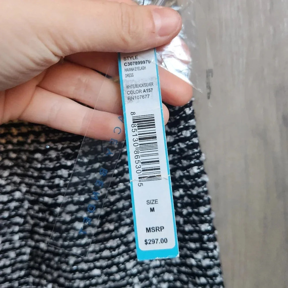 Alice + Olivia NWT Havana Eyelash Wool Blend Mini Dress Medium Women's - Picture 6 of 10